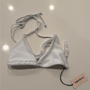 NWT superdown White Bikini Top